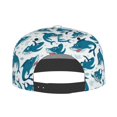 thumbnail image 5 of Flat Bill Trucker Hats for Women Men - Cartoon Funny Cute Shark_A Adjustable Flat Baseball Cap Snapback Hats Dad Hats for Men, 5 of 7
