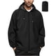 thumbnail image 1 of pstuiky camisa de manga larga para hombre, Chaqueta impermeable de color liso para hombre para exteriores, para escalada, deporte, correr, con bolsillo y cremallera, manga larga, con capucha xxl, 1 of 8