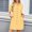 *Yellow, variant on ClodeEU Women's Solid Color Linen Blend Short Sleeve Mini Dress,Casual Shirt Button Dress with Pockets Black,Womens Plus M