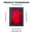 thumbnail image 3 of 9x12 Shadow Box Frame Black Wood | With a 3/4" Usable Display Depth | Includes a Red Real Suede, 3 of 6