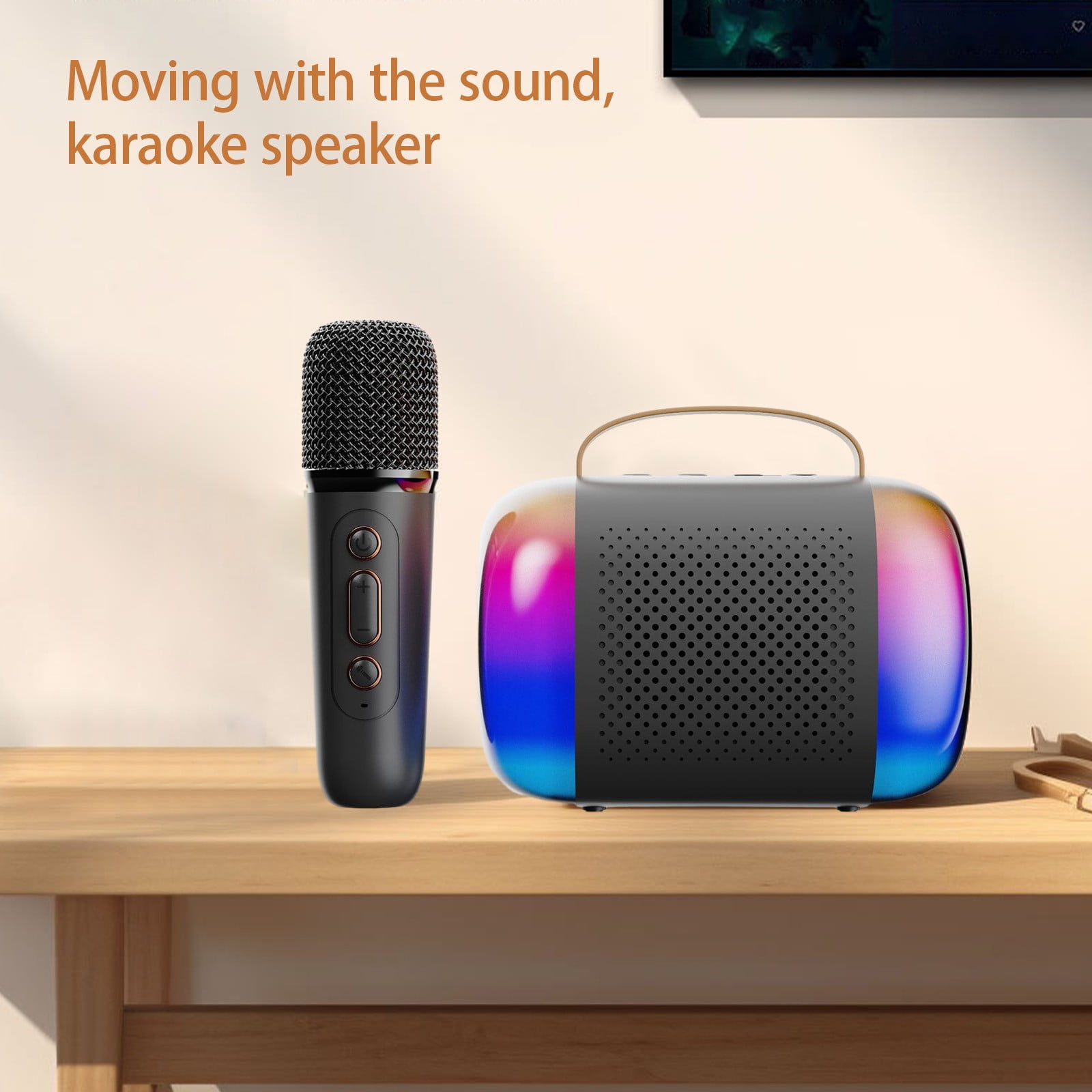 lulshou Speakers Bluetooth Wireless, Private Bluetooth Speaker Home Wireless Karaoke Speaker Microphone Children's Outdoor Singing Small Home KTV