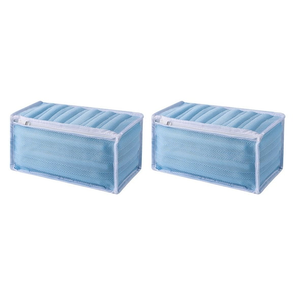 DOLITY 2 Pieces Shoes Washing Bag Reusable for Tennis Shoes Gym Shoes Running Shoes Blue