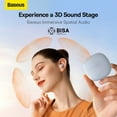 thumbnail image 5 of Baseus Noise Cancelling Wireless Earbuds Bluetooth 5.3 Ear Buds, Airnora 2, Blue, 5 of 17
