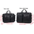 thumbnail image 3 of Bolso de viaje de cuero genuino para hombre, bolsa de viaje multifunción, de grano completo, grande, para fin de semana, 3 of 4