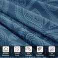 thumbnail image 6 of Lux Decor Queen 6 Piece Bed Sheet Set - Paisley Printed Microfiber Sheets, Ultra Soft, Deep Pocket, Wrinkle-Free, Breathable, OEKO-TEX Certified - Queen, Navy Blue, 6 of 10