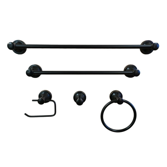 Dyconn Faucet BLN5SET-ORB London Series Bathroom Set, Oil Rubbed Bronze, 5 Piece