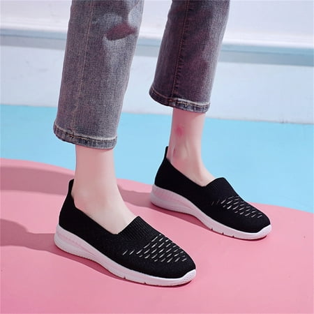 

Christmas Ladies Shoes Summer Plus Size Lightweight Hollow Mesh Sneakers Non Slip Casual Running Shoes