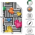 thumbnail image 5 of Colorful 3D Hearts Stripes Dish Towels Set of 6, Diamonds Gems Washable Tea Towels Dishcloths Lint-Free 18x28 Inch Fast Drying for Kitchen Restaurant Bar Clean, 5 of 7