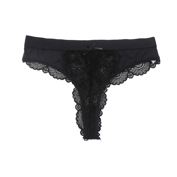 Aayomet Women's Lace Boyshorts Panties Trouser Hollow Hip Lifting  Underpants (Black, L) 