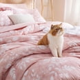 thumbnail image 4 of Juego de edredón Bedsure Queen Floral Pink, 7 piezas, 4 of 7