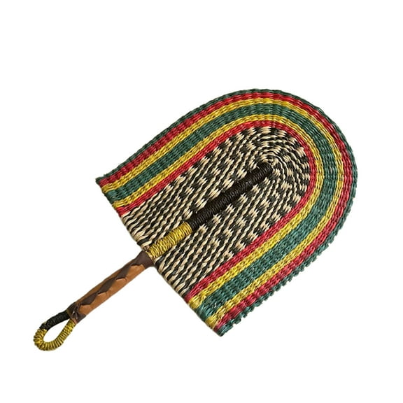 Seaweed Weaving Fan Nordic Hand Woven Africans Elements Fans Portable Sturdy Handheld Straw Fan For Party Wall Decoration