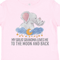 thumbnail image 4 of Inktastic My Great Grandma Loves Me to the Moon and Back Elephants Boys or Girls Toddler T-Shirt, 4 of 5