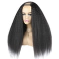 thumbnail image 2 of Kinky Straight U Part Wig Human Hair for Black Women Brazilian Remy Human Hair Glueless Upart Wig Beginger Friendly Wig 150% Density Natural Color, 2 of 3