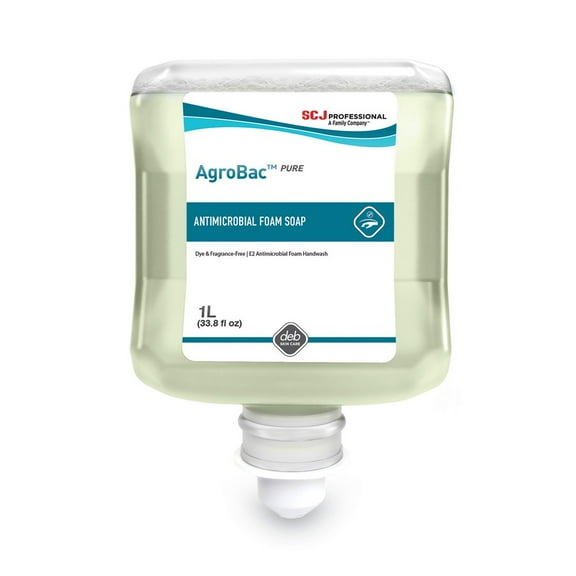 SC Johnson 069124050148 1 L AgroBac Pure Foam Wash Manual Cartridge Refill - Unscented (6/Carton)