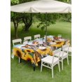 thumbnail image 4 of Outdoor Tablecloth with Umbrella Hole for Patio/Picnic/Party/Camping, Summer Sunflowers Waterproof Table Cloth Rectangle Table Cover Washable, Rustic Floral Fence Butterflies Blue Sky (52"x 70"), 4 of 9