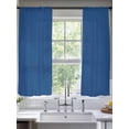 thumbnail image 5 of Pure Navy Blue Semi Sheer Window Curtains 72 Inches Long, Simple Solid Color Rod Pocket Voile Silky Chiffon Curtain Light Filtering Drapes for Living Room, Kitchen, Bedroom, 52"x72", 2 Panels, 5 of 9
