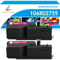 True Image 2-Pack Compatible Toner Cartridge for Xerox 106R02757 Phaser 6020 6022 WorkCentre 6025 6027 (Magenta)