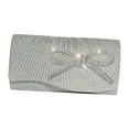 thumbnail image 4 of Cartera de mano tipo sobre jinwen para mujer plata, 4 of 8