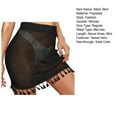 thumbnail image 7 of Joernso Women Sexy Crochet Beach Cover Up Skirt Elastic High Waist See-through Mesh Quick-Drying Fringe Bikini Skirt, 7 of 7