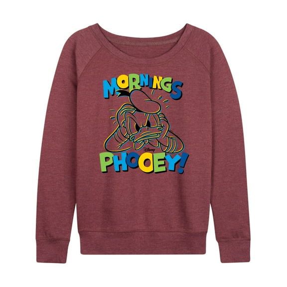 Mickey & Friends - Morning Phooey - Women's Lightweight French Terry Long Sleeve Shirt