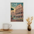 thumbnail image 3 of Retro Rome City Poster Vintage Italian City Tourism Art for Walls Print Poster, 3 of 8