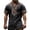 Dark Gray, variant on Medieval Viking T-Shirt for Men Ethnic Printed Summer Boho Short Tee Retro V Neck Cotton Linen Beach Hippie Shirt