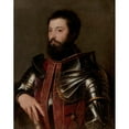 thumbnail image 2 of Titian 12x14 Gold Ornate Wood Frame and Double Matted Museum Art Print Titled - Portrait of a Man in Armor (ca. 1530), 2 of 4