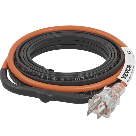 HCY Self-Regulating Pipe Heating Cable, 18-feet 5W/ft Heat Tape for Pipes Freeze Protection, Protects PVC Hose, Metal and Plastic Pipe from Freezing, 120V