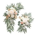thumbnail image 1 of 2x Arco de boda con flores, letrero de bienvenida, decoración hecha a mano, hojas , flores de esquina, guirnalda de flores artificiales para Champán, 1 of 8