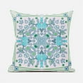 thumbnail image 3 of Paisley Leaf Geo Duo Indoor/Outdoor Pillow in White Light Blue Green 26x26, 3 of 6