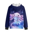 thumbnail image 5 of Uorisanigo Neon Axolotl Zip Up Hoodie Sweatshirt for Kids Lightweight Boys Girls Pullover Sweatshirt Coat Long Sleeve Hooded Coat Fall Winter Fashion Clothes, 5 of 8