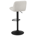 thumbnail image 2 of Bouclair Oatmeal Adjustable Fabric and Metal Barstool, 2 of 5
