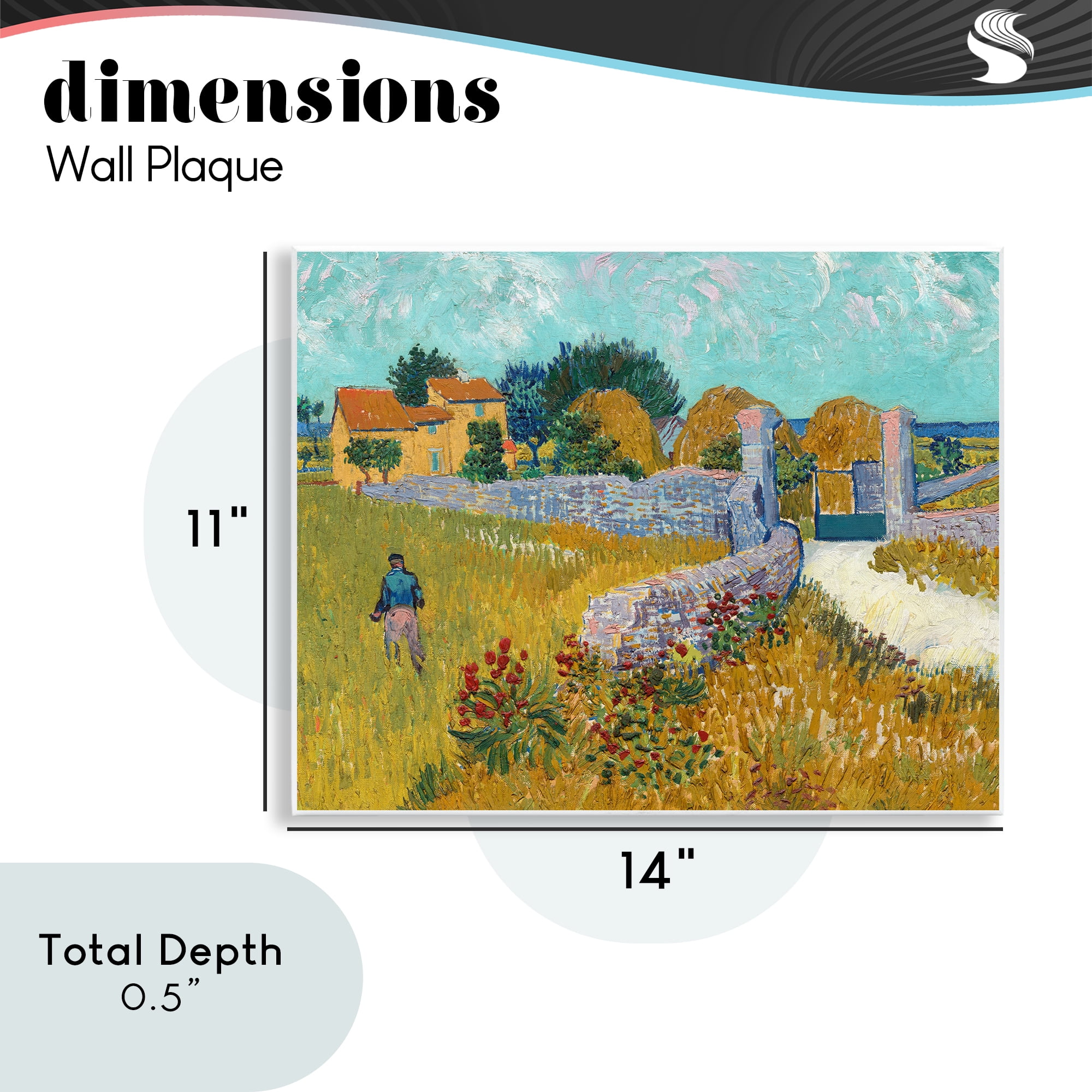 Stupell Industries Farmhouse In Provence Wall Plaque Art, design by Vincent Van Gogh