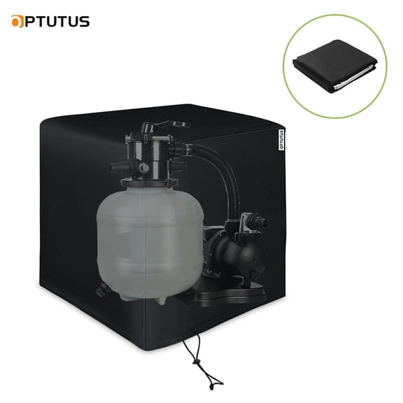 OPTUTUS Pool Filter Pump Cover – Small Waterproof Pool Sand Filter Cover for Outdoor Equipment, 17 x 13 x 15 Inch, UV Resistant Protective Pump Cover
