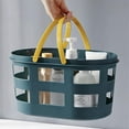 thumbnail image 6 of Portable Shower Caddy Tote Plastic Basket with Handle Storage Organizer Bin for Bathroom, Pantry, Kitchen, College Dorm, 12 x 7.7 x 6.7 inch, Navy Blue, 6 of 7