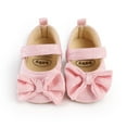 thumbnail image 6 of Xfvqtps Baby Girls Walking Shoes Bowknot Embroidery Solid Color Princess Non Slip Canvas Infant Prewalker Summer New Baby Casual Breathable Cute Rubber Soles Soft Toddler Shoes Pink, 6 of 9