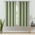 thumbnail image 6 of Curtainking Blackout Curtains 63 inch Sage Geometric Pattern Window Curtains for Living Room Darkening Bedroom Thermal Grommet Curtains set of 2, 6 of 8