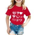 thumbnail image 1 of T-shirt Décontracté Stylé pour Filles à Imprimé Graphique, Col Rond, Manches Courtes, Haut pour Tous les Jours, 1 of 3