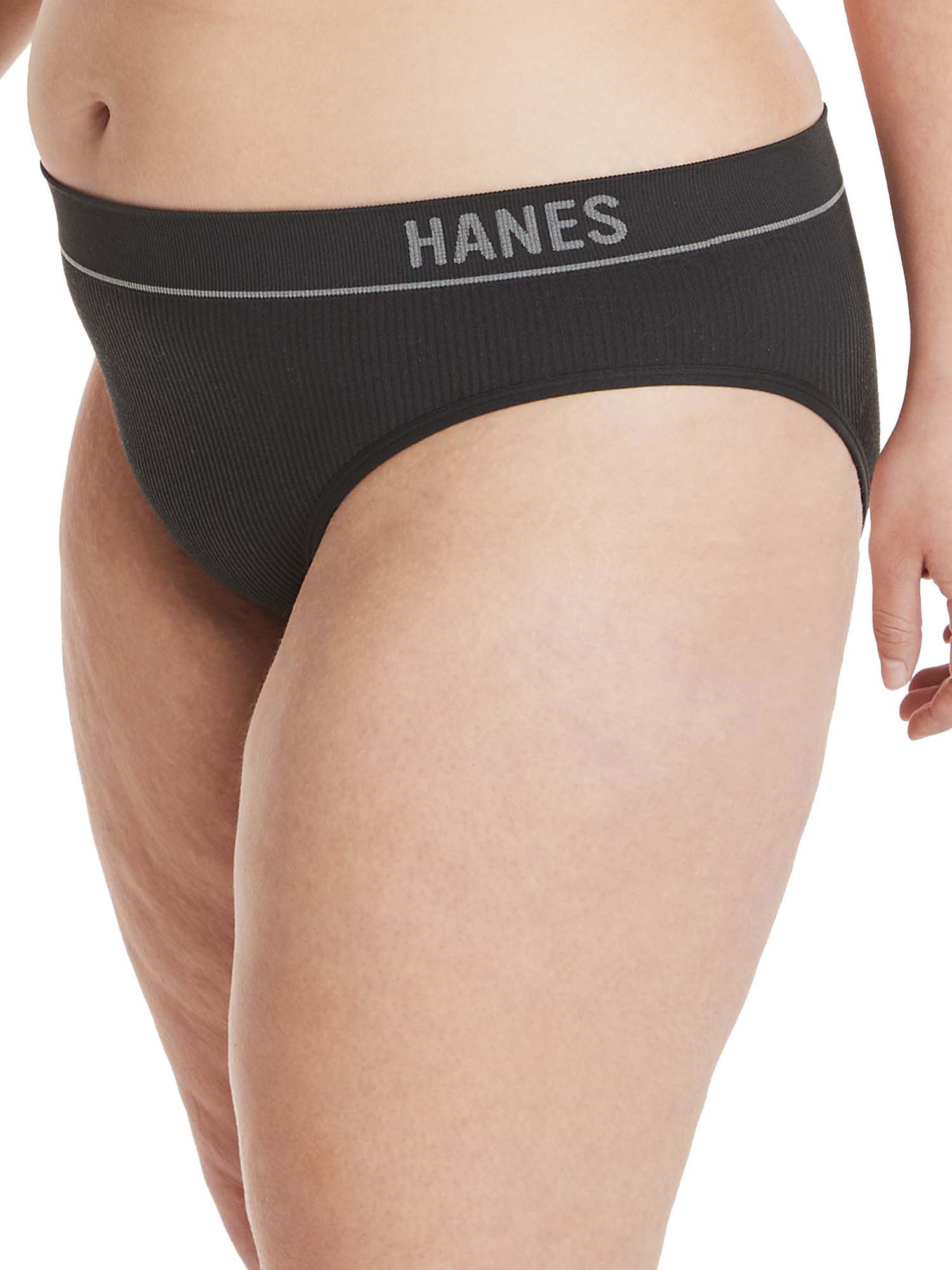 Hanes Originals Women's 3pk Ribbed Bikini Underwear - Gold/White/Pink XXL 3  ct