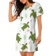 thumbnail image 2 of Balery Cute Turtle Camisón de manga corta con cuello redondo para mujer, cómodo y elegante., 2 of 6
