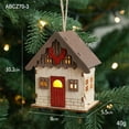 thumbnail image 5 of Christmas Cabin Ornaments Christmas Decorations Luminous Wooden Cabin LED Wooden Christmas Cabin Desktop Ornaments, 5 of 6