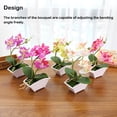 thumbnail image 5 of BrowQuartz Artificial Orchid Fake Flowers Silk Simulated Plants Faux Plant Indoor Outdoor for Wedding Desk Centerpiece Living Room White Purple Core, 5 of 6