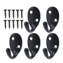 Moluckfu Coat Hook Hanging Wall Hook Black Alloy 15-Pcs Home Use