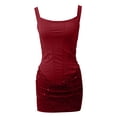 thumbnail image 5 of DHFJKG Womens Sparkly Sequin Party Dress Sexy Square Neck Sleeveless Bodycon Summer Night Out Club Wear Slim Fit Cozy Dresses, 5 of 6