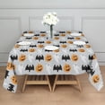 thumbnail image 3 of Halloween Pumpkin Ghost Bat Pattern Square Tablecloth,Waterproof Square Table Cover,Wipeable Spillproof Washable Table Cover for Home Kitchen Party Decor 42"X42"(107x107cm), 3 of 6