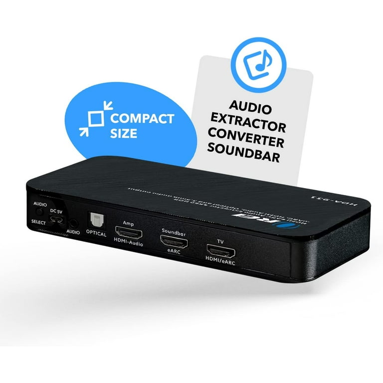 OREI Dual HDMI Audio Extractor, 4K@60Hz HDR, eARC Soundbar