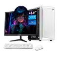 thumbnail image 1 of Computadora Escritorio Completa Xtreme PC Gaming Intel Core i5 10400T 16GB SSD 500GB Monitor 23.8 75Hz WIFI White juegos casuales, trabajo y estudio, 1 of 6