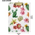 thumbnail image 3 of FMSHPON Cactus Succulent Flower Clipboard Hardboard Wood Nursing Clip Board and Pull for Standard A4 Letter 13x9 inches, 3 of 8