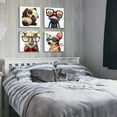thumbnail image 5 of HFDF Colorful Cartoon Animal Wall Art Canvas Print Funny Cute Panda Frog Pig Pictures for Kids Bedroom Nursery Decor Artwork X4 10x8inch Unframed, 5 of 6