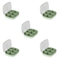 thumbnail image 2 of Transemion Impact-Resistant Pill Case Lightweight And Anti-Corrosion For Travel Sealing Green-6 Slots 5Set, 2 of 6